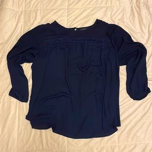 Boho peasant sleeve embroidered top!